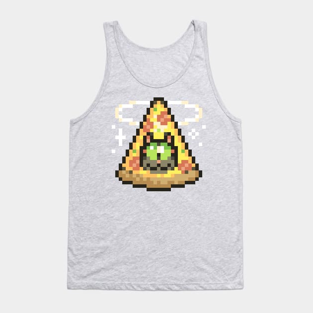 Illuminati Pizza Cat Tank Top by Hankonen